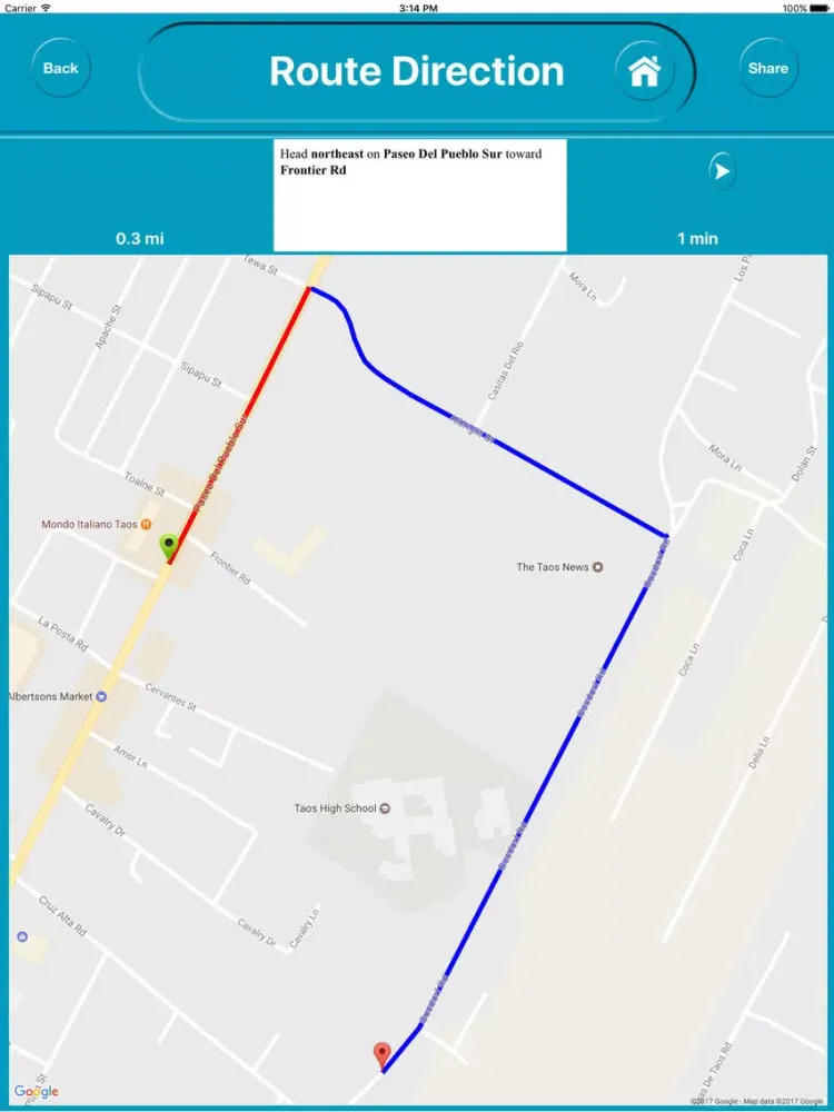 Zrzuty ekranu Taos Ski Valley New Mexico Offline Maps Navigation iPad 