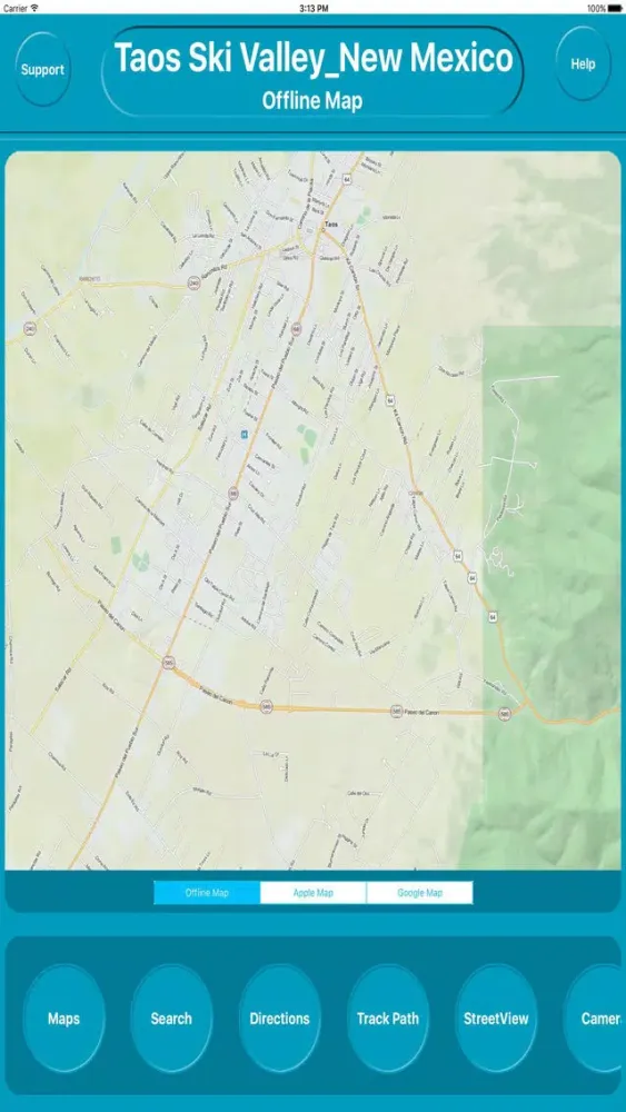 Zrzuty ekranu Taos Ski Valley New Mexico Offline Maps Navigation