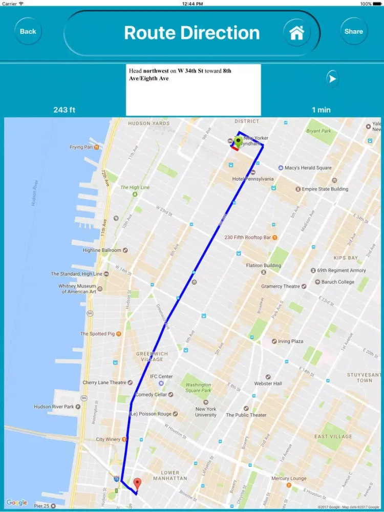 ภาพหน้าจอของ New York NY USA Offline City Maps with Navigation iPad 