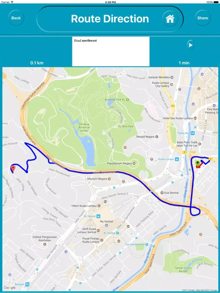 Capturas de pantalla de Kuala Lumpur Malaysia Offline Map Navigation GUIDE iPad 