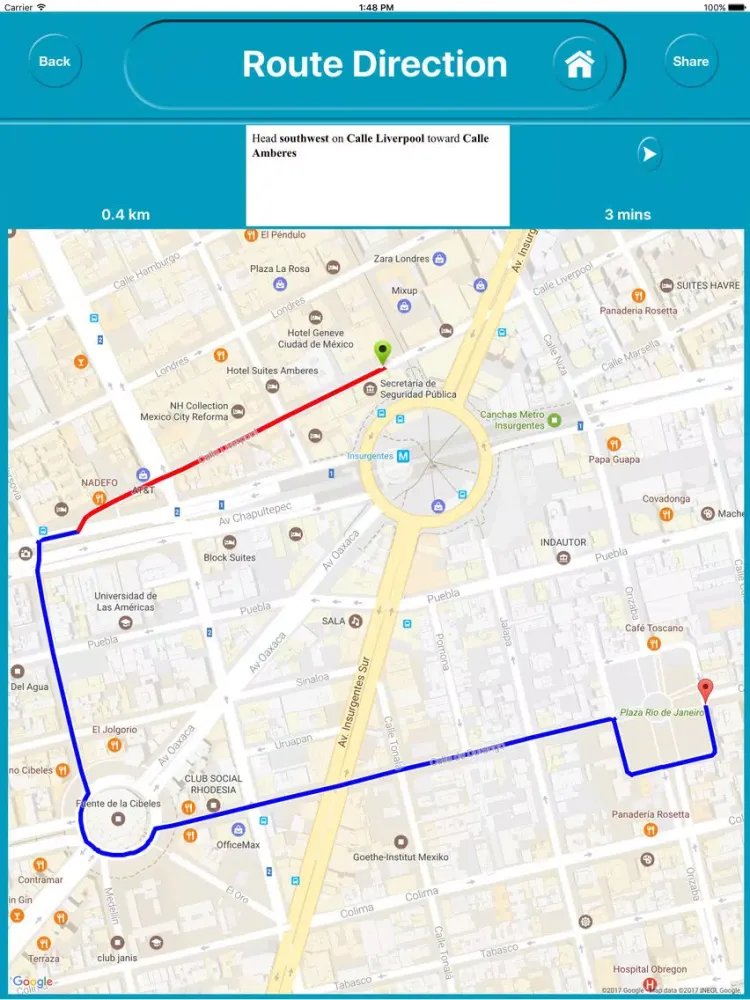 Zrzuty ekranu Mexico City Mexico Offline City Maps Navigation iPad 