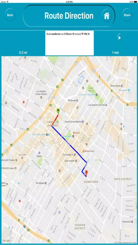 ภาพหน้าจอของ Los Angles CA USA Offline City Maps Navigation