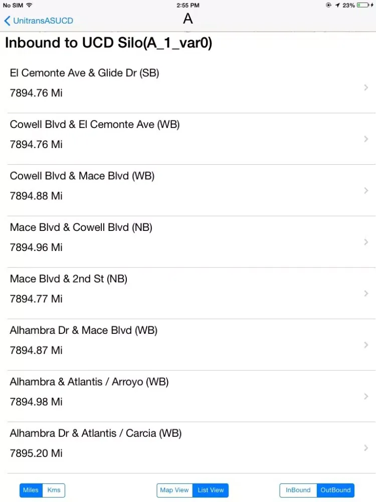Unitrans ASUCD/City of Davis iPad  Screenshots