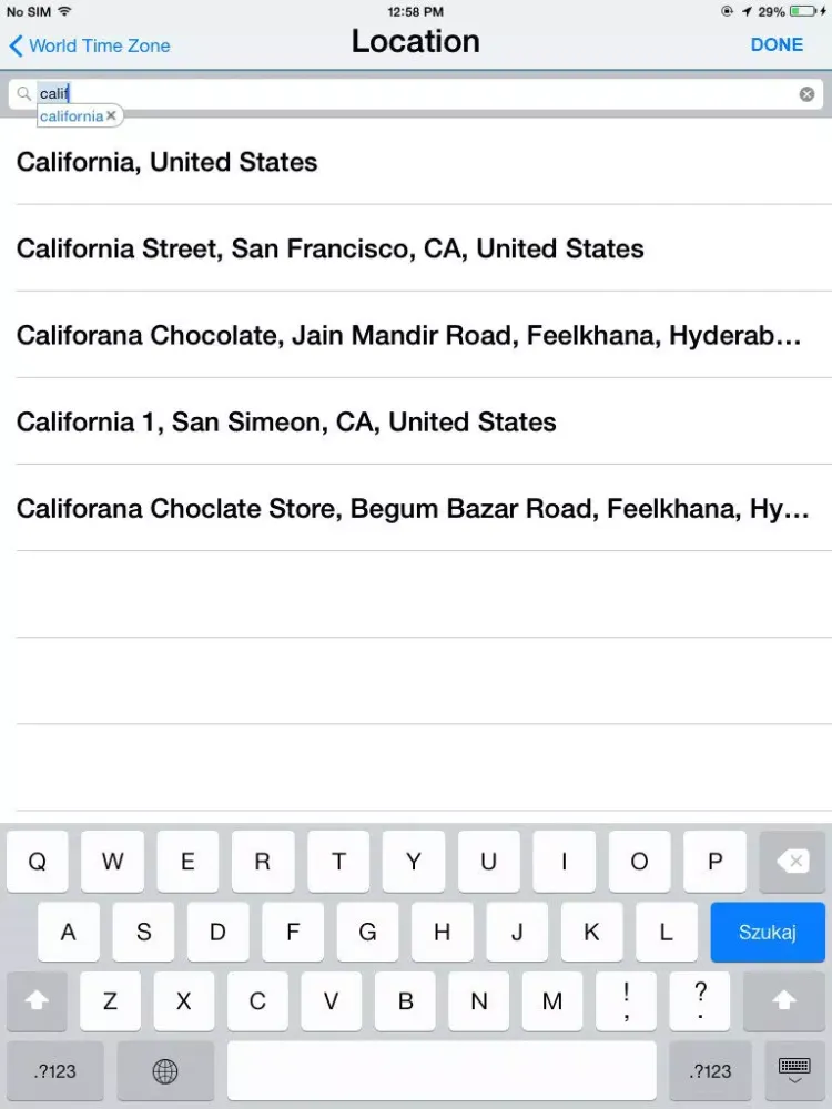 World Time Zone for a cities around the world iPad 应用截图