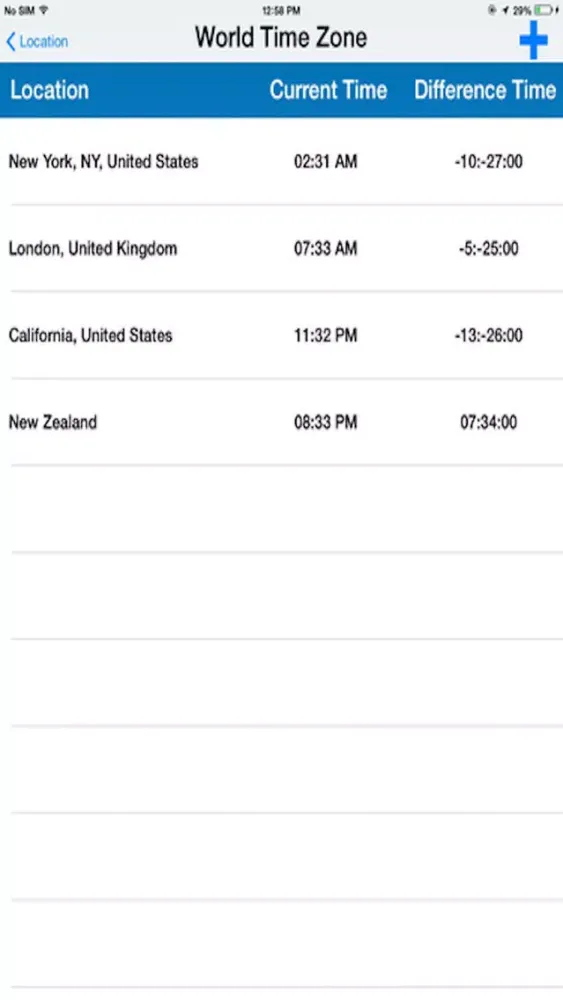 World Time Zone for a cities around the world应用截图