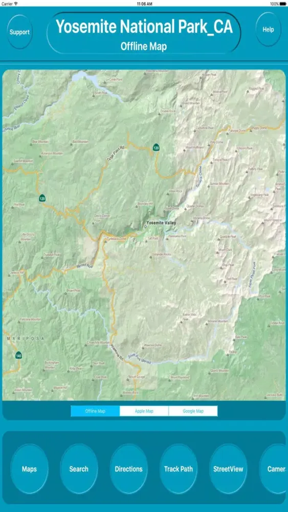 Yosemite National Park USA Offline Maps Navigation应用截图