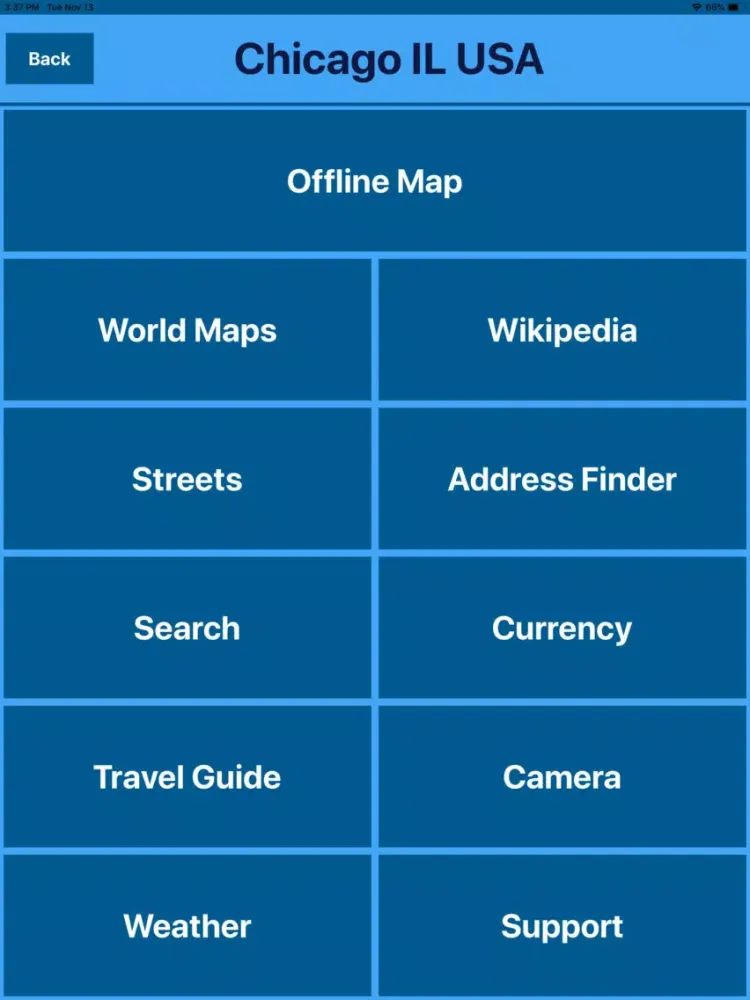 Travel around world Offinemaps iPad  स्क्रीनशॉट