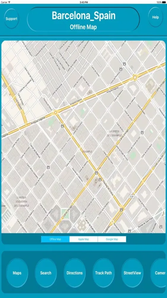 Screenshot di Barcelona Spain Offline Map Navigation GUIDE