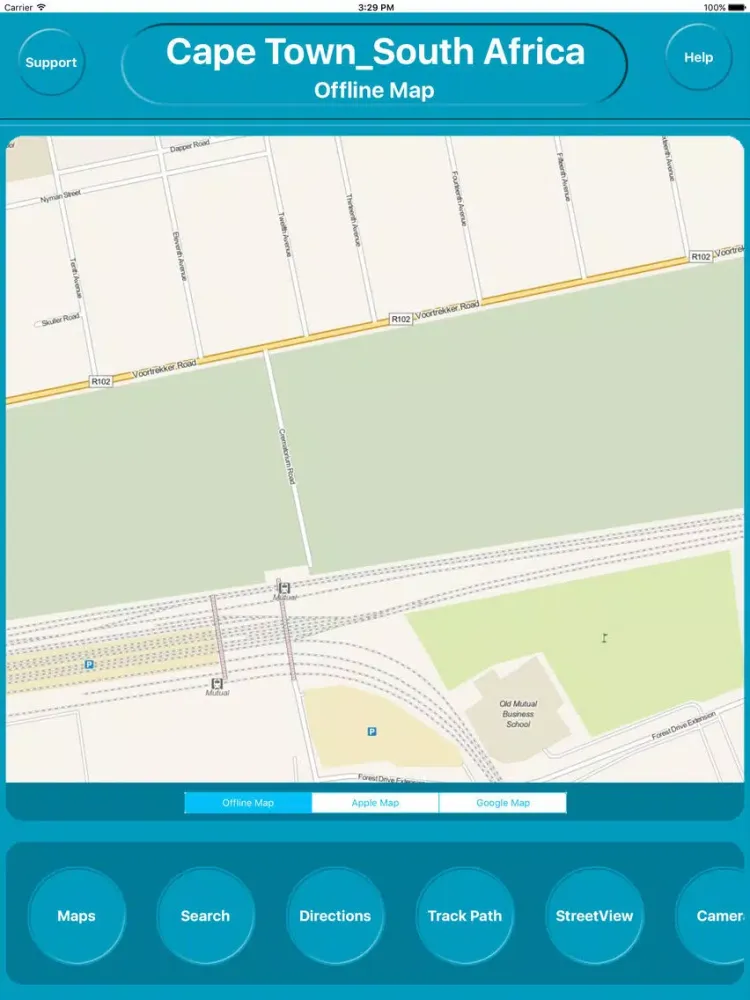 Ảnh chụp màn hình của Cape Town South Africa OfflineMap Navigation GUIDE iPad 