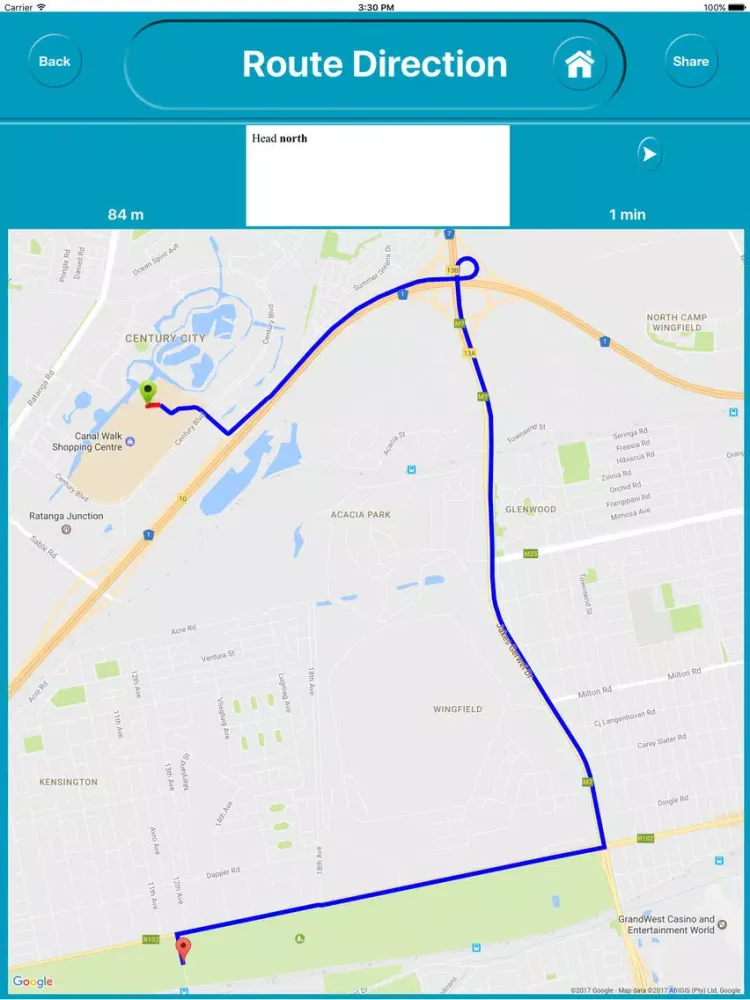 Ảnh chụp màn hình của Cape Town South Africa OfflineMap Navigation GUIDE iPad 
