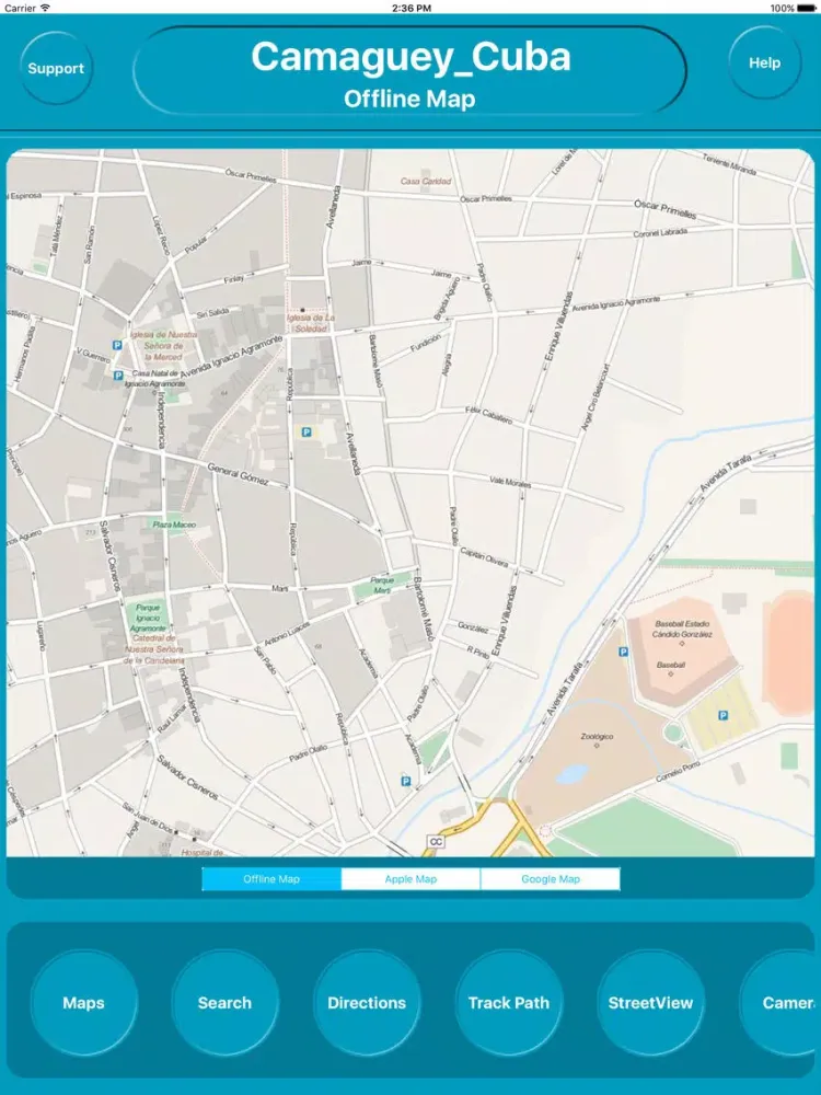 Ảnh chụp màn hình của Camaguey Cuba Offline Map Navigation GUIDE iPad 