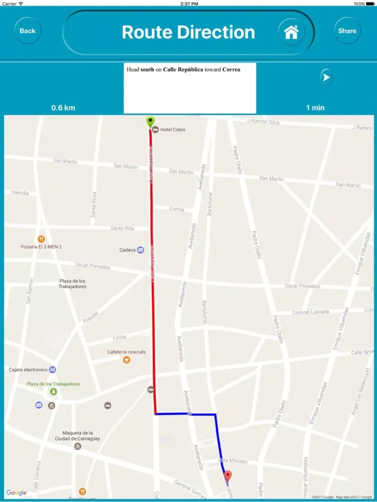 Ảnh chụp màn hình của Camaguey Cuba Offline Map Navigation GUIDE iPad 