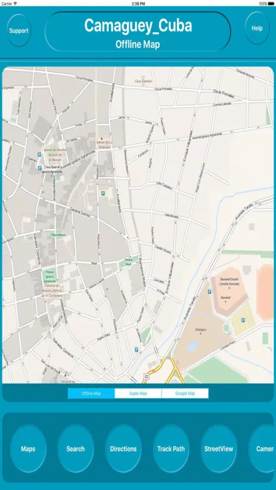 Ảnh chụp màn hình của Camaguey Cuba Offline Map Navigation GUIDE