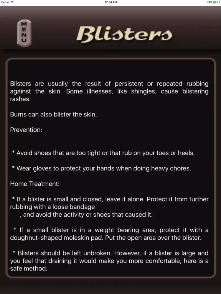 Body Care Tips iPad 应用截图