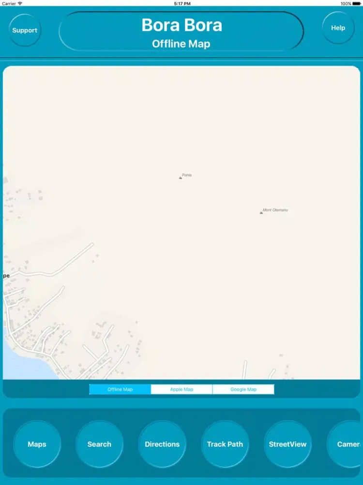 Captures d'écran de Bora Bora French Polynesia Offline Map Navigation iPad 