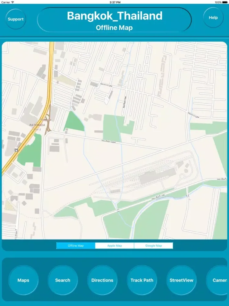 ภาพหน้าจอของ Bangkok Thailand Offline Map Navigation GUIDE iPad 