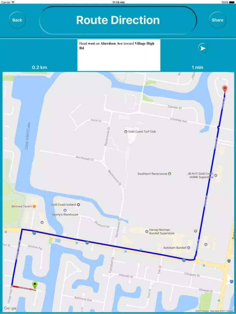 Gold Coast Australia Offline City Maps Navigation iPad 应用截图