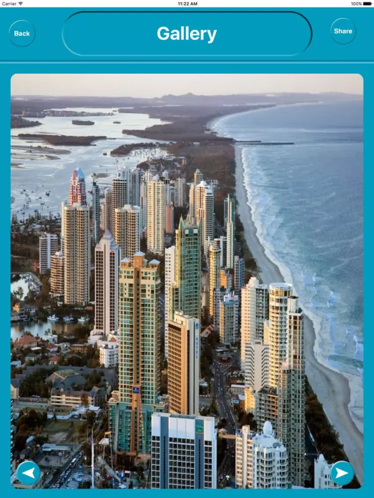 Gold Coast Australia Offline City Maps Navigation iPad 应用截图