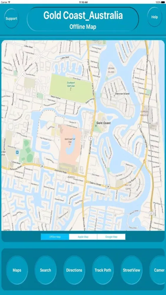 Gold Coast Australia Offline City Maps Navigation应用截图