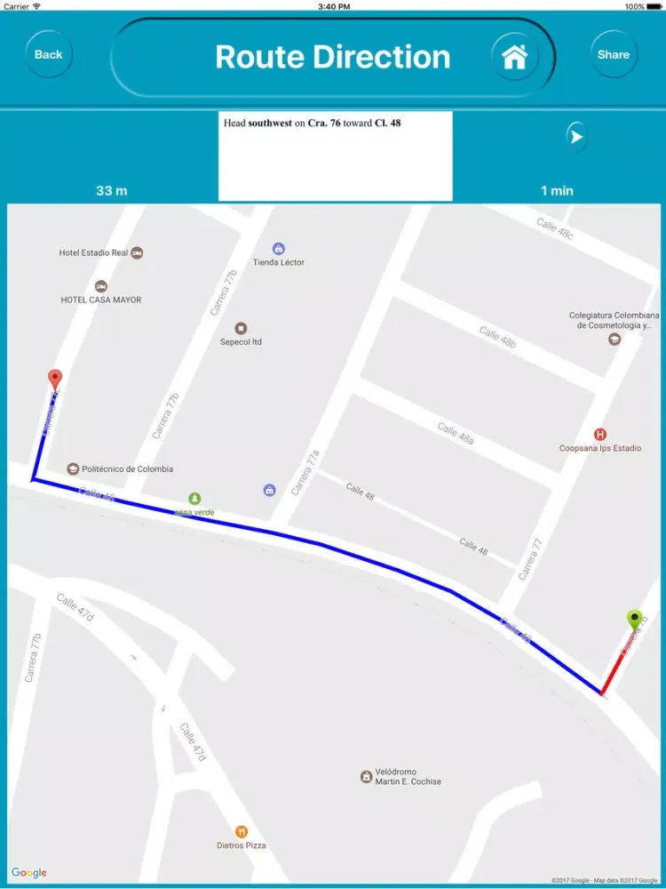 Medellin Colombia Offline City Map Navigation iPad 應用截圖
