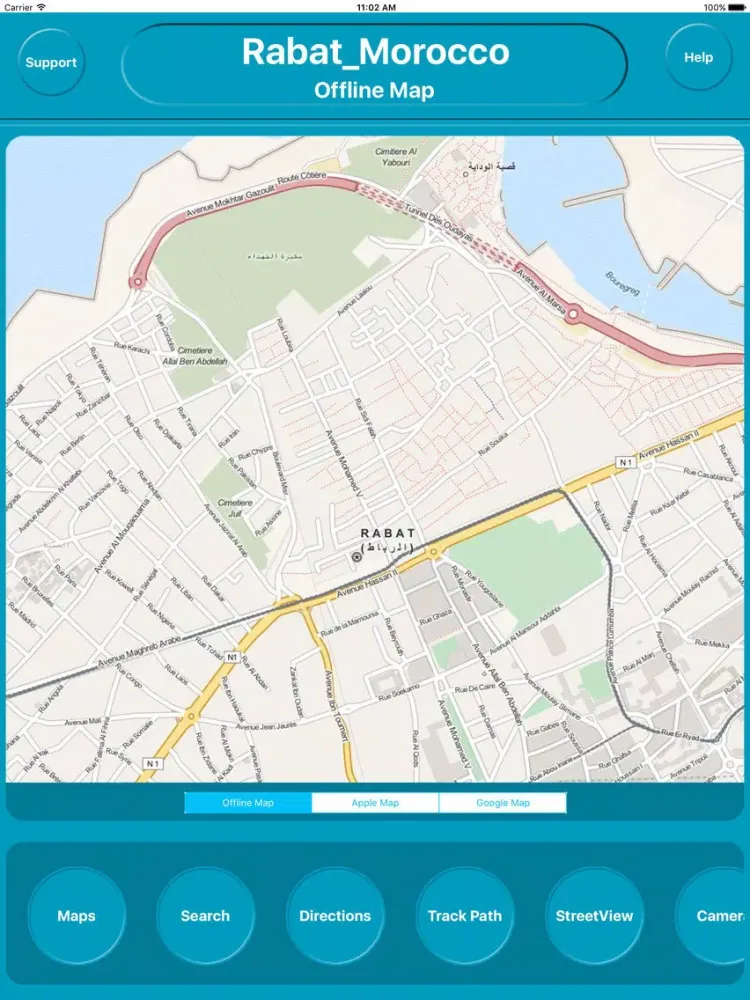 Tangkapan skrin Rabat Morocco Offline City Maps with Navigation iPad 