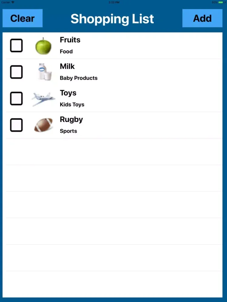 My Shopping List HD iPad  Screenshots