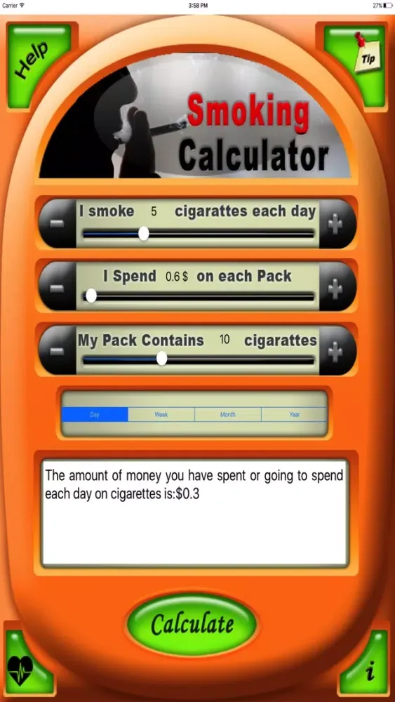 Smoking Risk Calculator Ekran Görüntüleri
