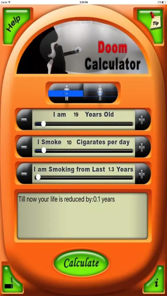 Smoking Risk Calculator Ekran Görüntüleri
