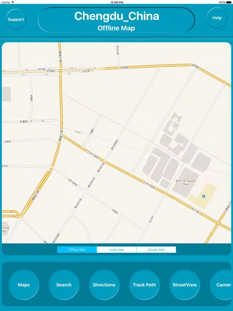 Tangkapan skrin Chengdu China Offline Map Navigation GUIDE iPad 