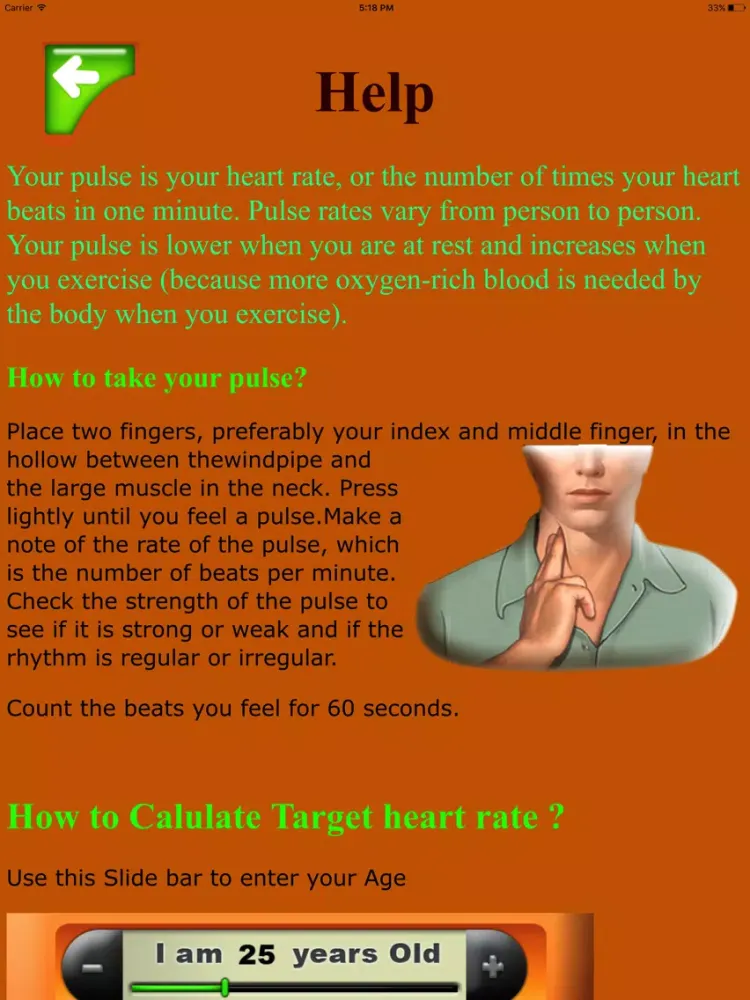 Zrzuty ekranu Health Target Heart Rate Calc iPad 
