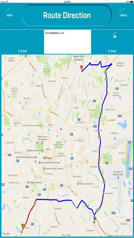 Zrzuty ekranu Milan Italy Offline City Maps Navigation & Transit