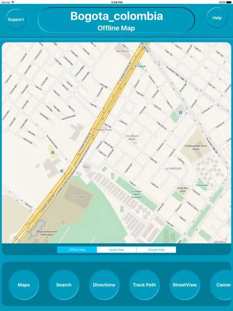 Zrzuty ekranu Bogota colombia Offline Map Navigation GUIDE iPad 