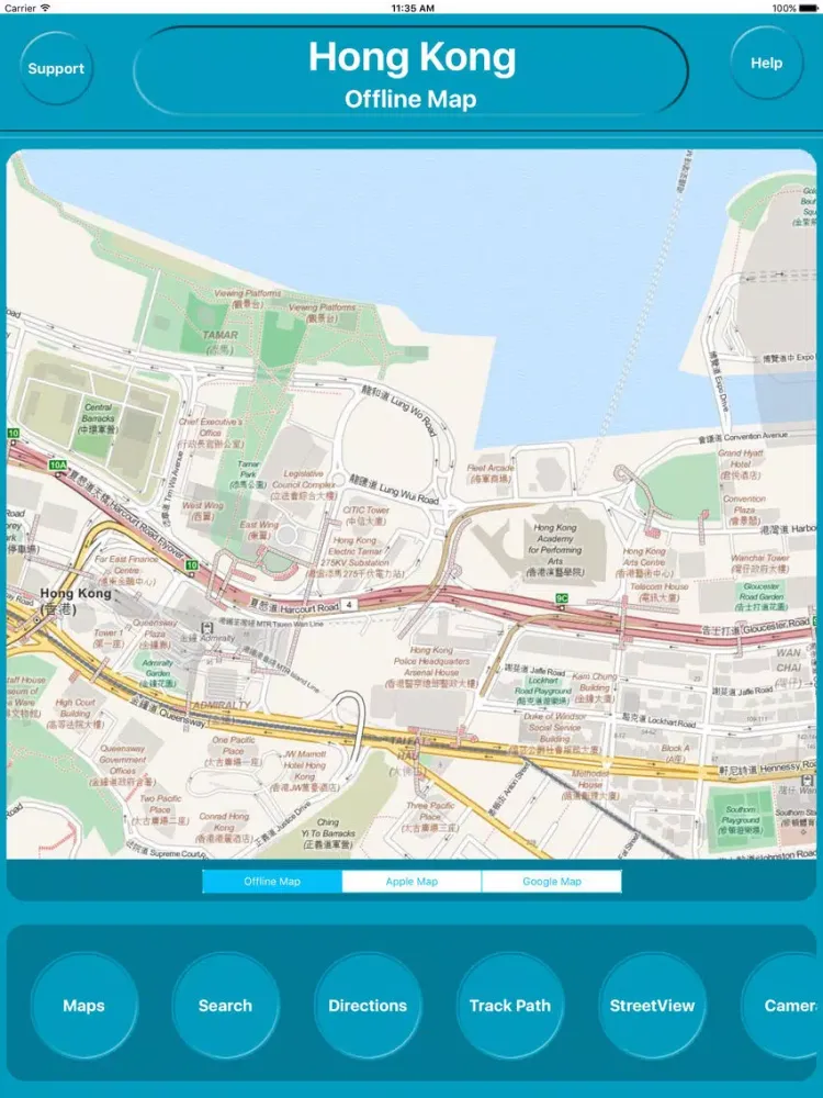 Hong Kong Offline City Maps Navigation iPad  Screenshots