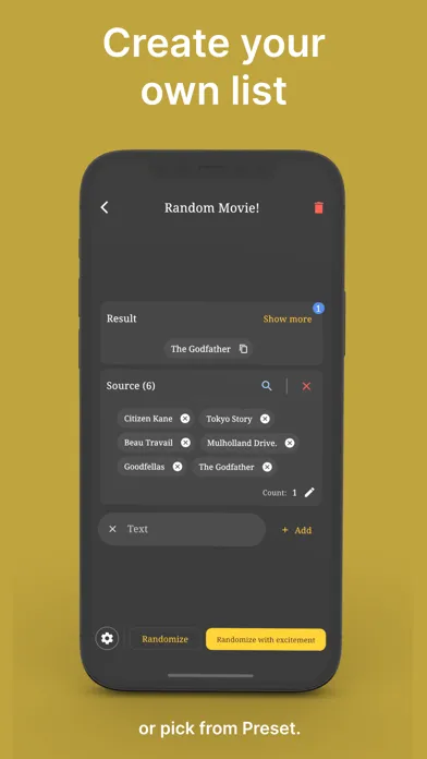Tangkapan skrin Randomizer & Calculator