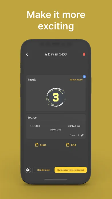 Tangkapan skrin Randomizer & Calculator
