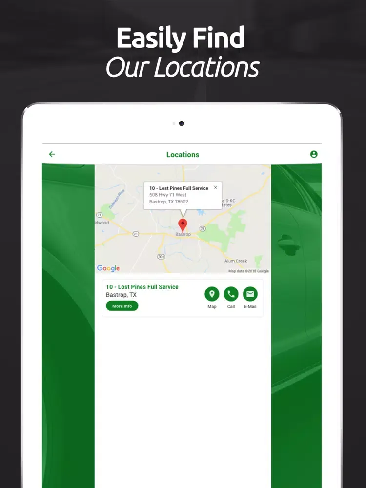 Ảnh chụp màn hình của Lost Pines Full Service iPad 