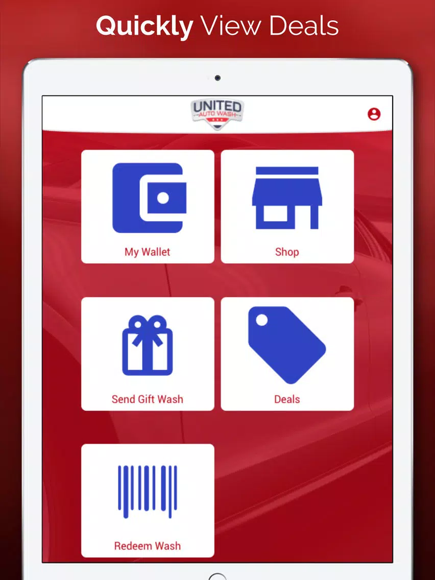 Tangkapan skrin United Auto Wash iPad 