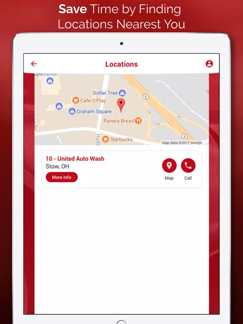 Tangkapan skrin United Auto Wash iPad 