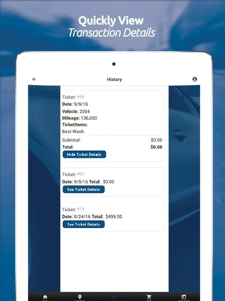 ภาพหน้าจอของ Wash 66 Mobile iPad 