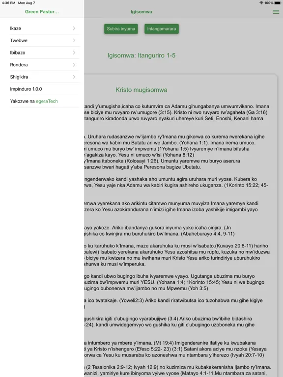 Capturas de pantalla de Green Pastures App iPad 