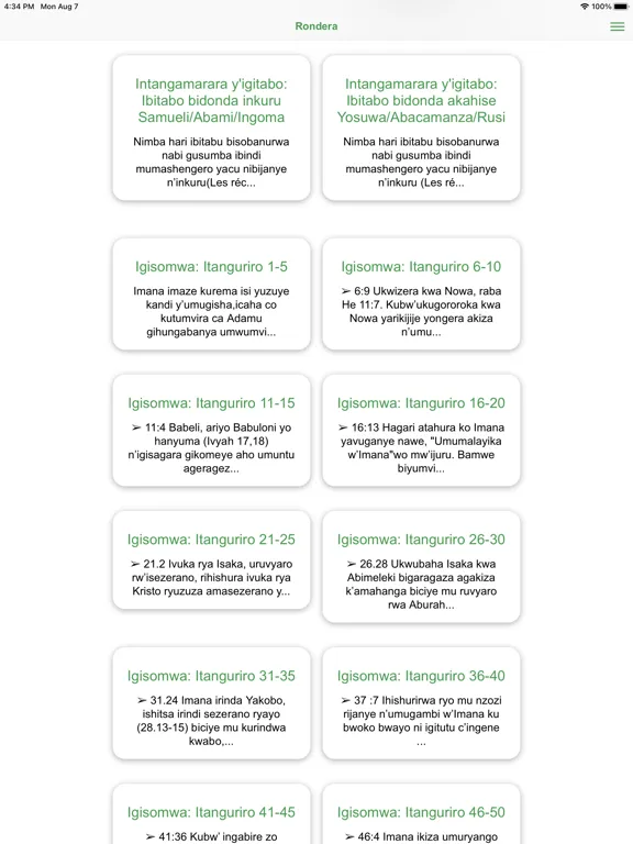 Capturas de pantalla de Green Pastures App iPad 