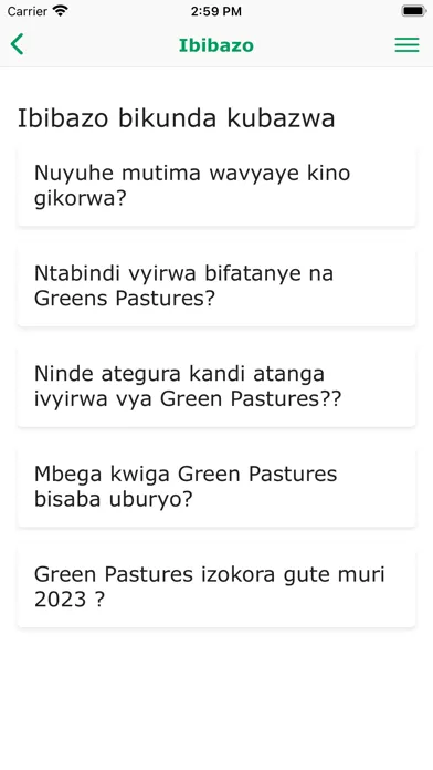 Capturas de pantalla de Green Pastures App