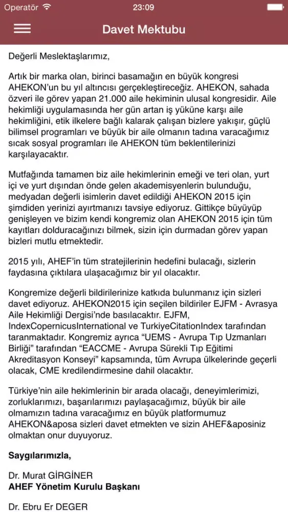 AHEF- Aile Hekimleri Dernekleri Federasyonu スクリーンショット