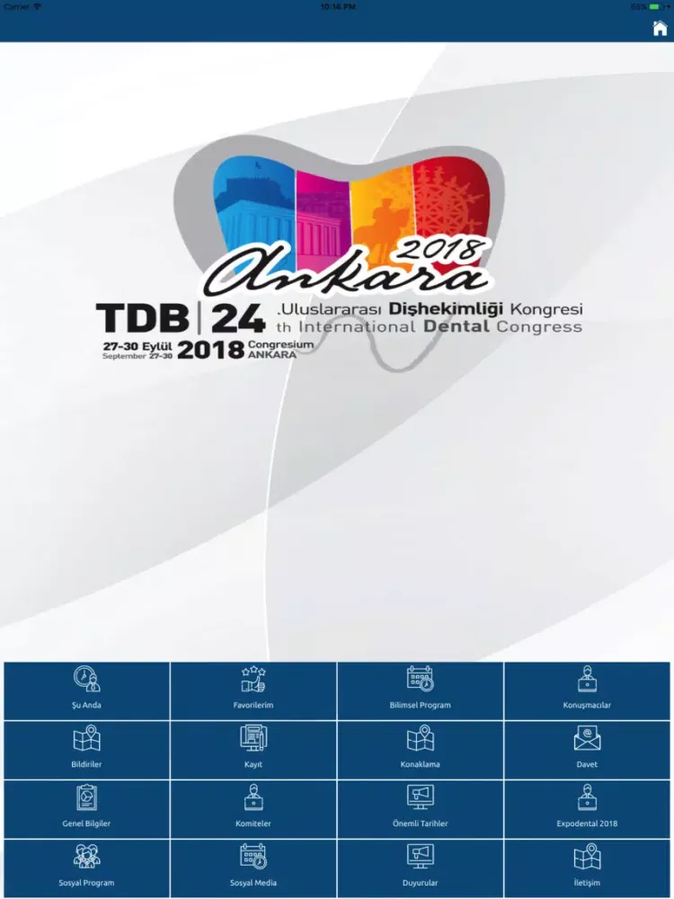 Tangkapan layar TDB Kongreleri iPad 