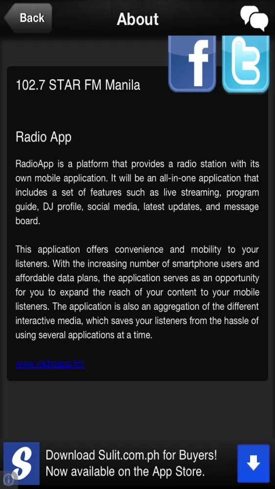 Screenshot di Star FM Manila
