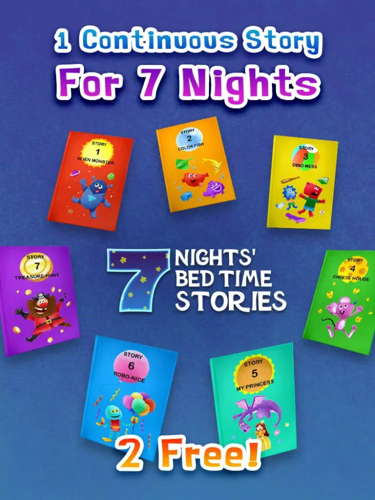 Capturas de tela do 7 Nights' Bed Time Stories iPad 
