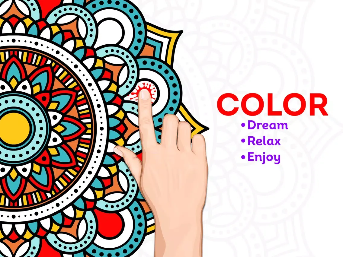 Mandala Color Book Game For Me iPad 應用截圖