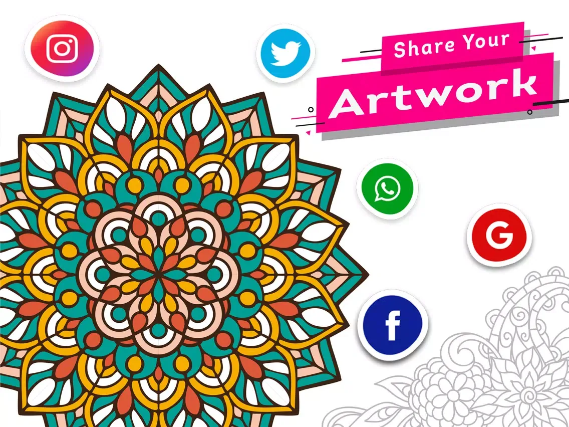Mandala Color Book Game For Me iPad 應用截圖