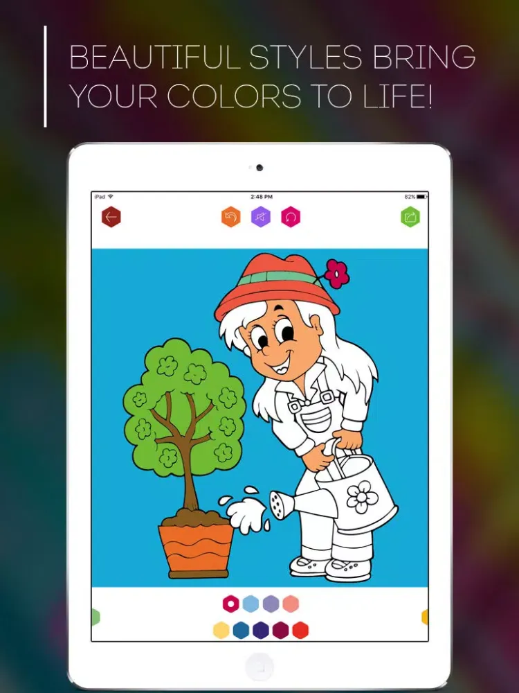 Captures d'écran de The Colorzo : Color Therapy Pages & Stress Relief Coloring Book for Kids iPad 