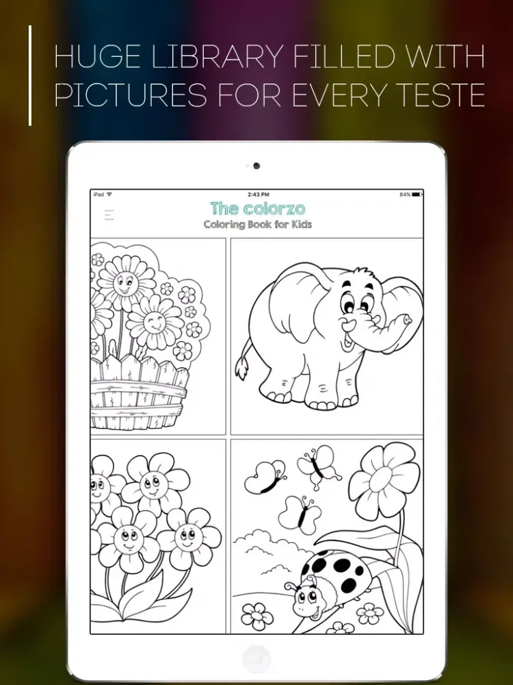 Captures d'écran de The Colorzo : Color Therapy Pages & Stress Relief Coloring Book for Kids iPad 